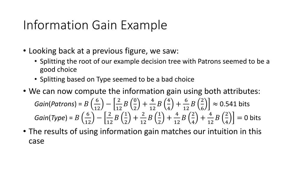 information gain example