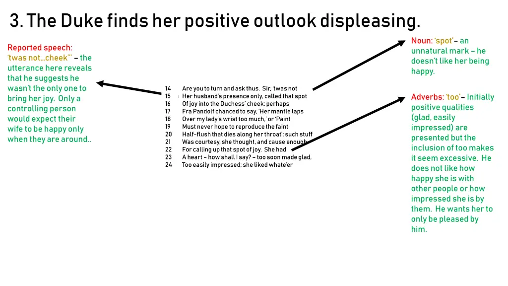 3 the duke finds her positive outlook displeasing