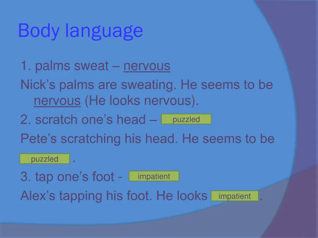 body language