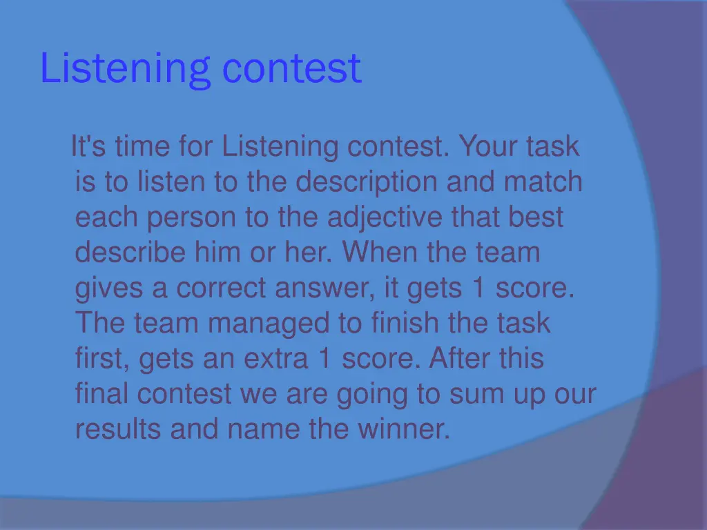 listening contest
