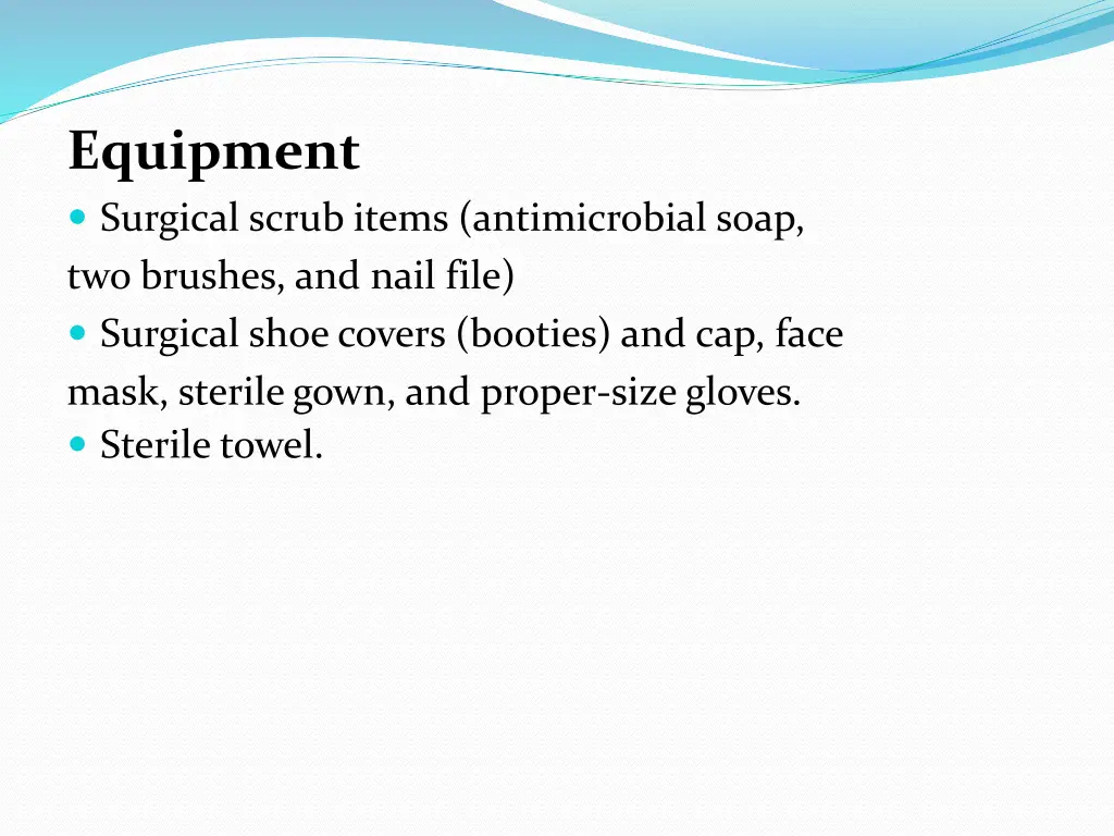 equipment surgical scrub items antimicrobial soap