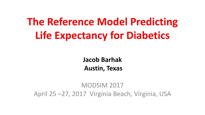 the reference model predicting life expectancy