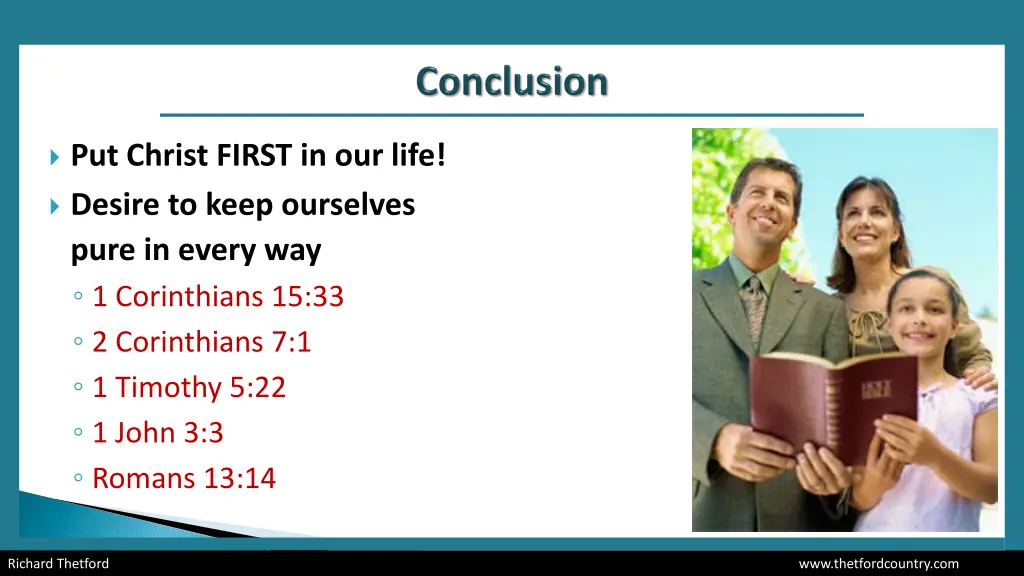 put christ first in our life
