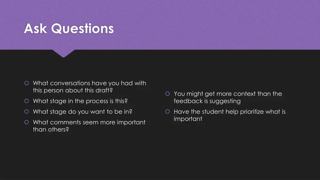 ask questions
