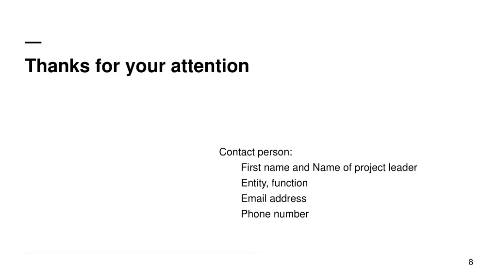 thanks for your attention