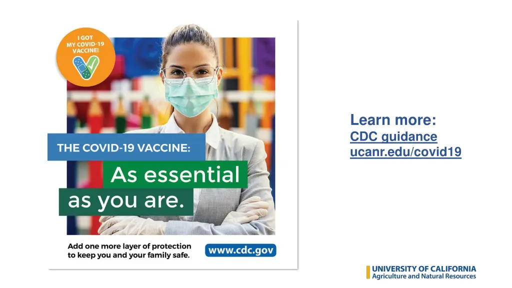 learn more cdc guidance ucanr edu covid19 1