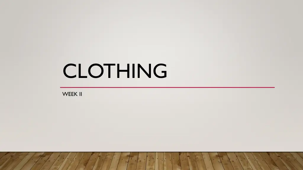 clothing