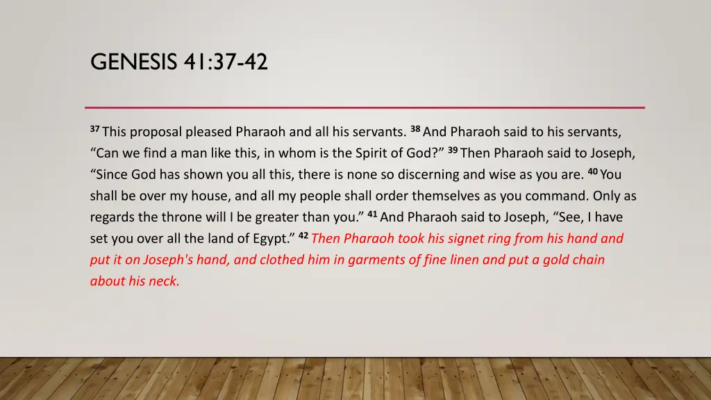 genesis 41 37 42
