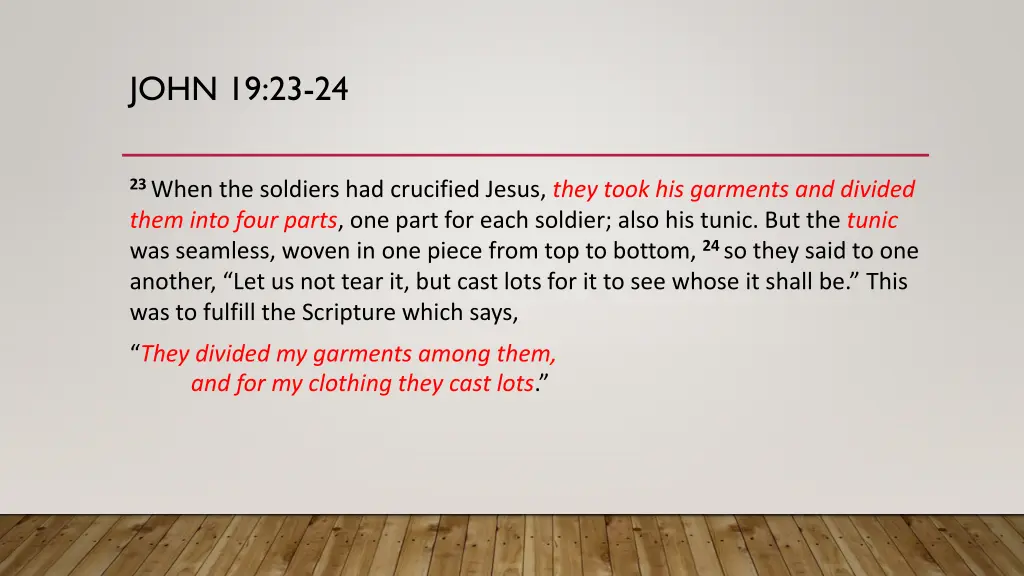 john 19 23 24