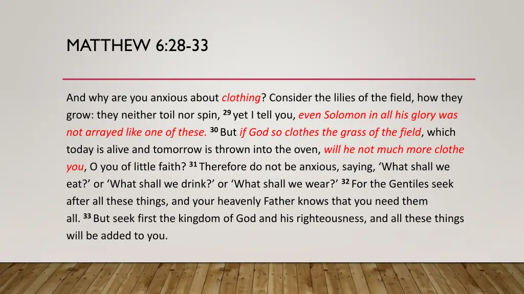 matthew 6 28 33