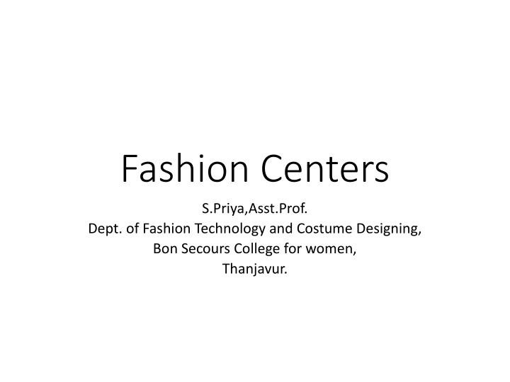 fashion centers