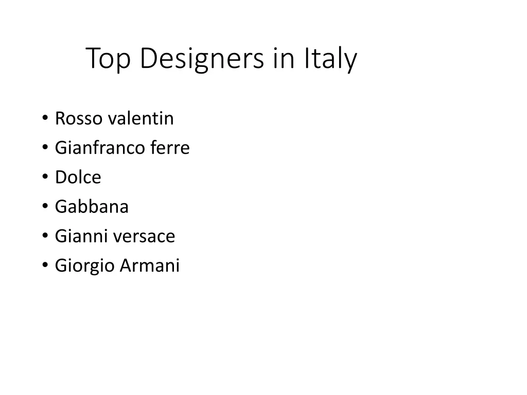 top designers in italy