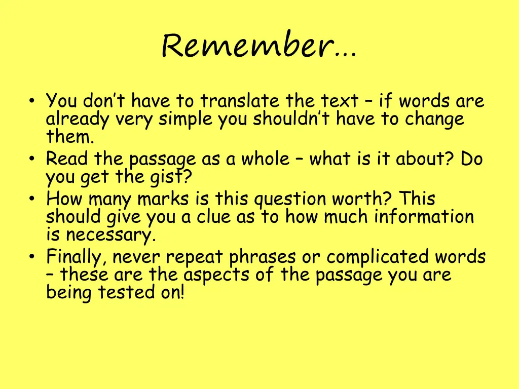 remember