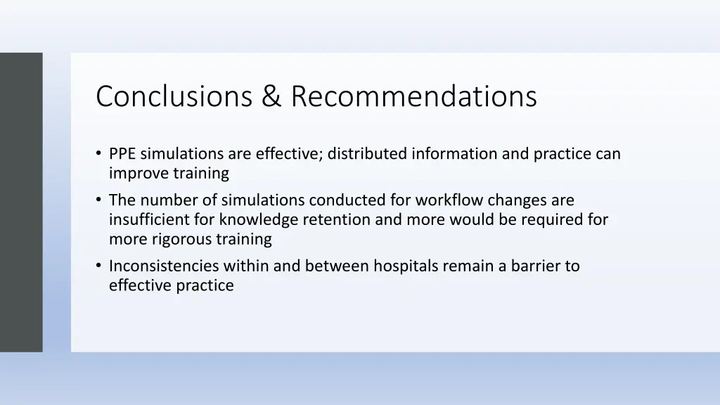 conclusions recommendations