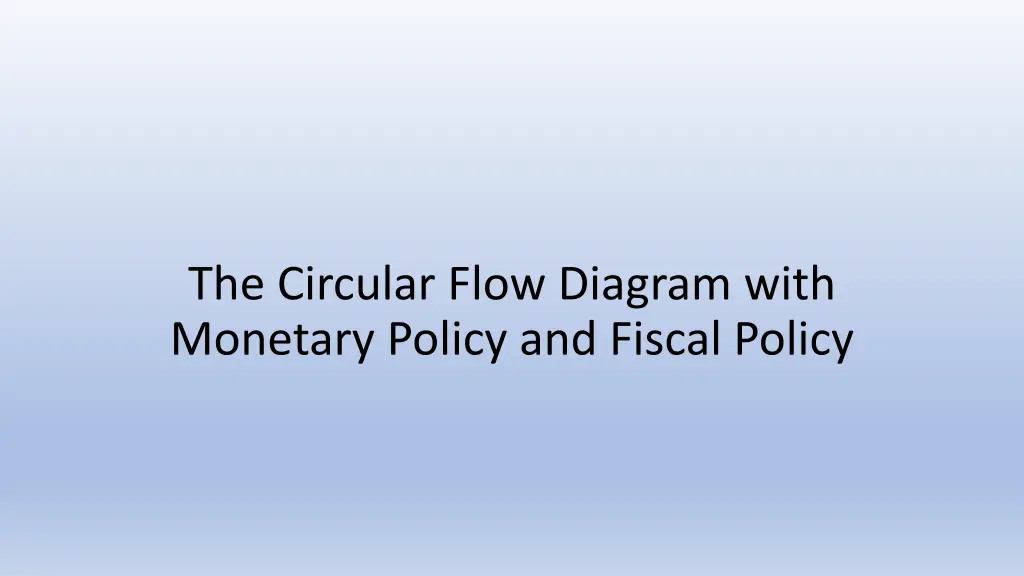 the circular flow diagram with monetary policy