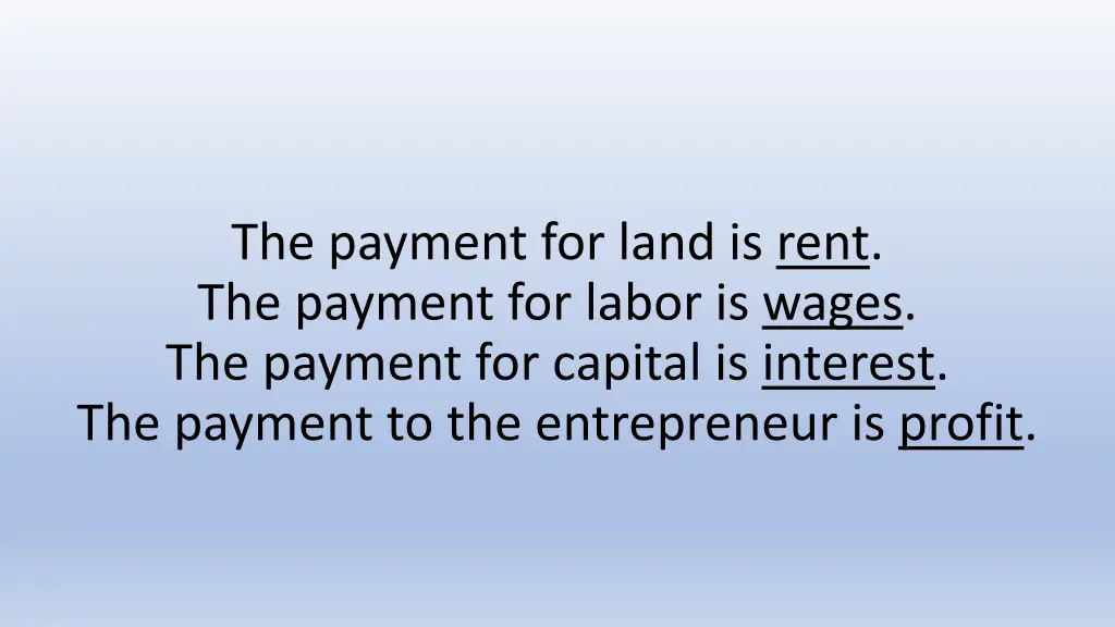 the payment for land is rent the payment