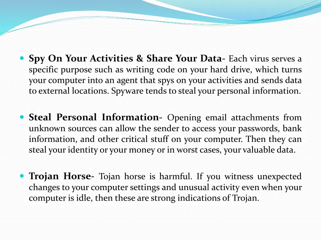 spy on your activities share your data each virus