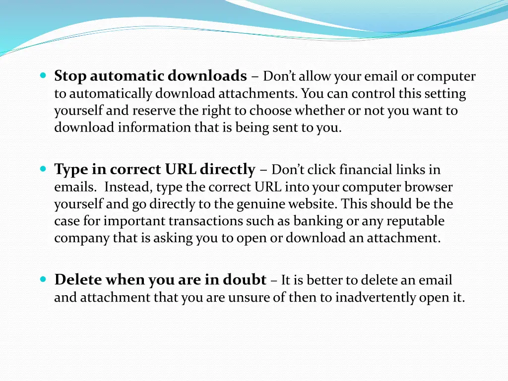 stop automatic downloads don t allow your email