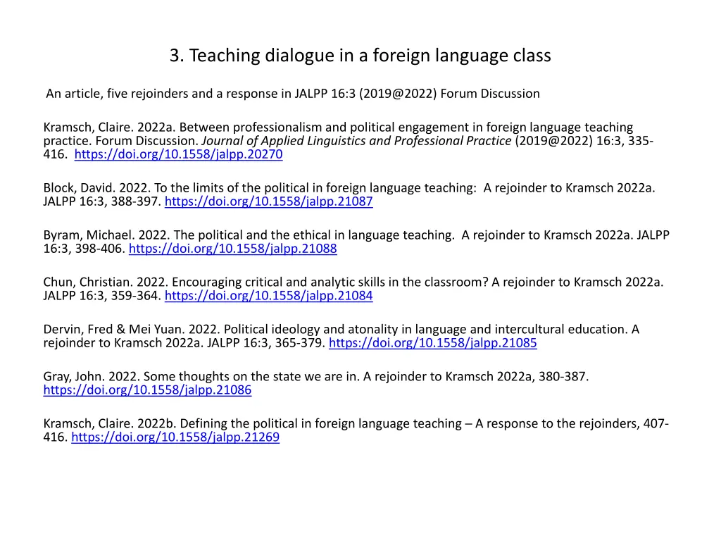3 teaching dialogue in a foreign language class