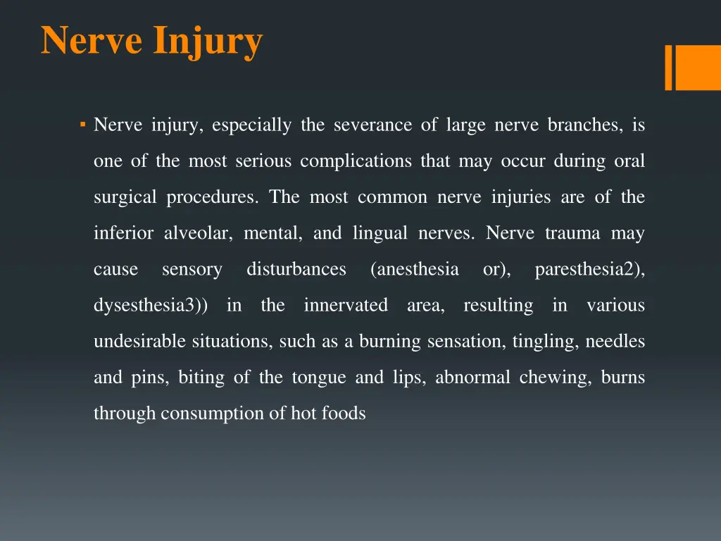 nerve injury