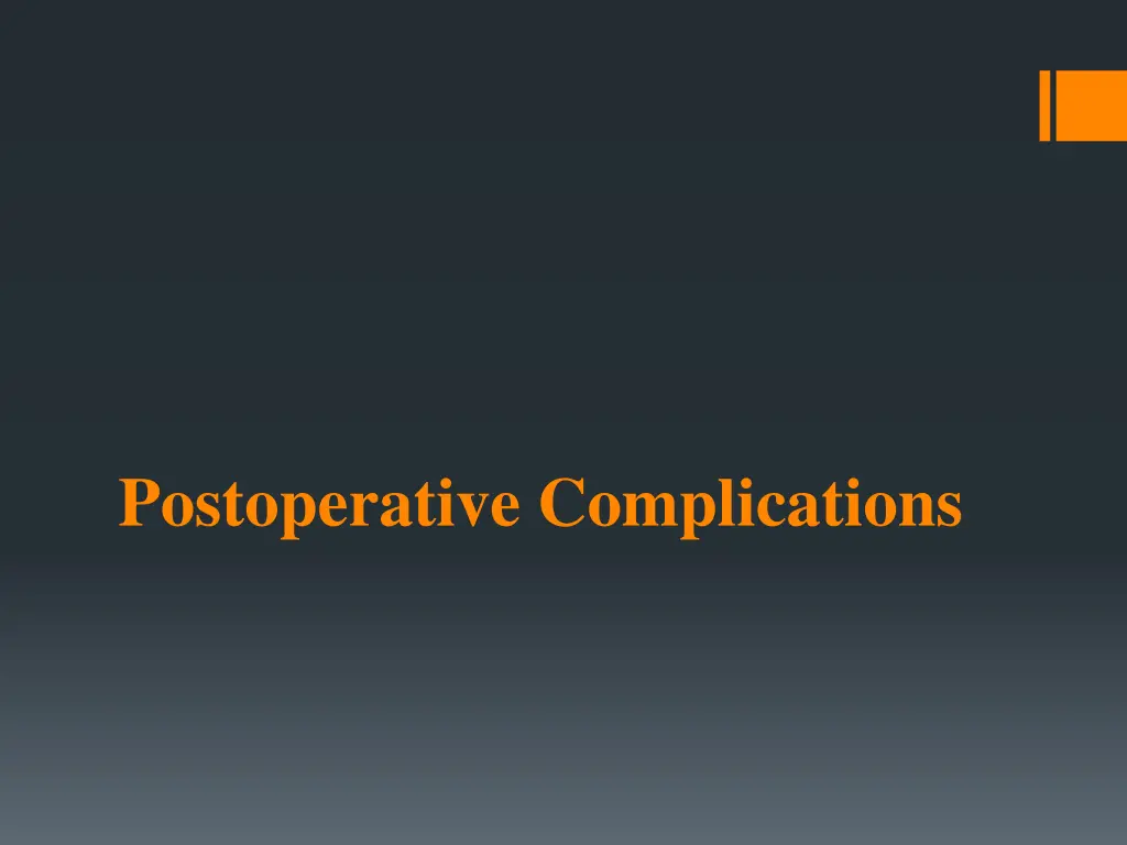 postoperative complications 1