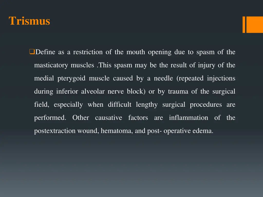 trismus