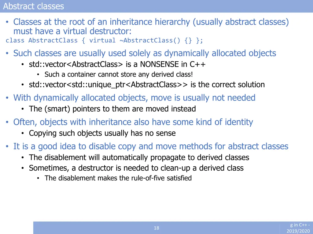 abstract classes