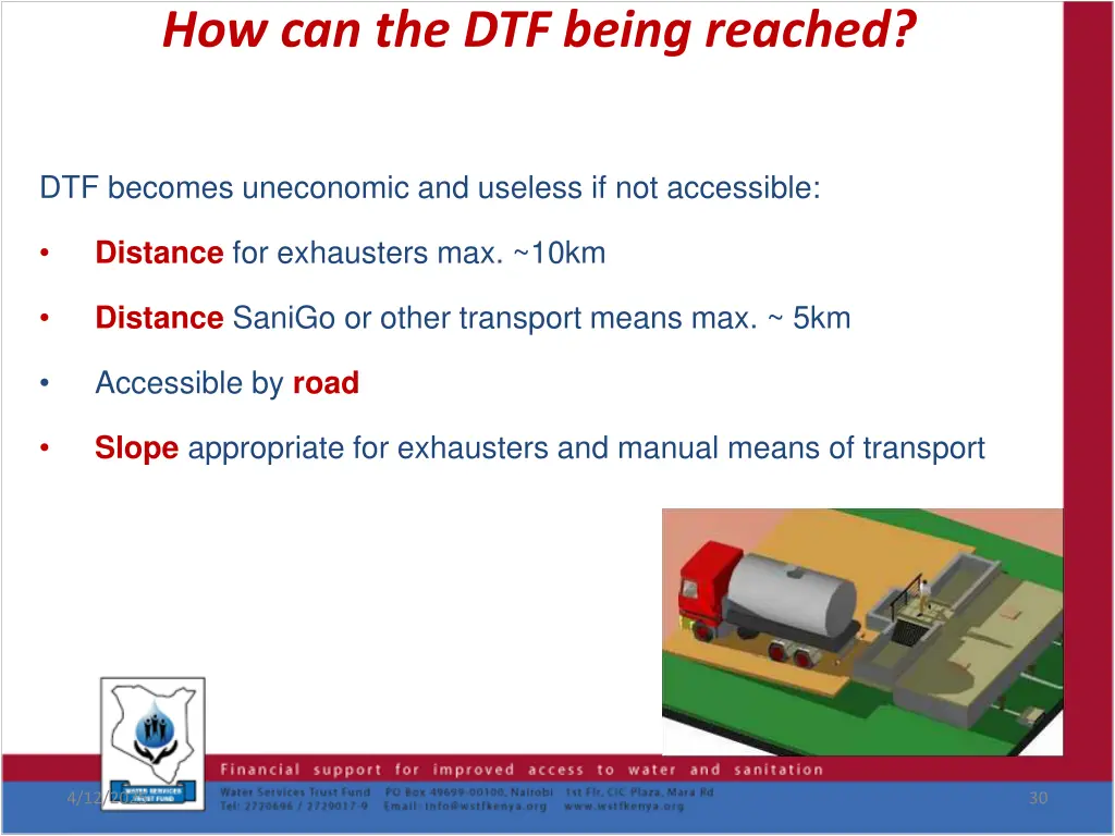 how can the dtf being reached