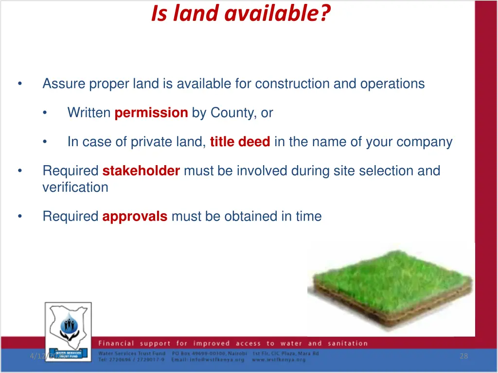 is land available