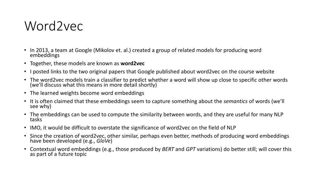 word2vec