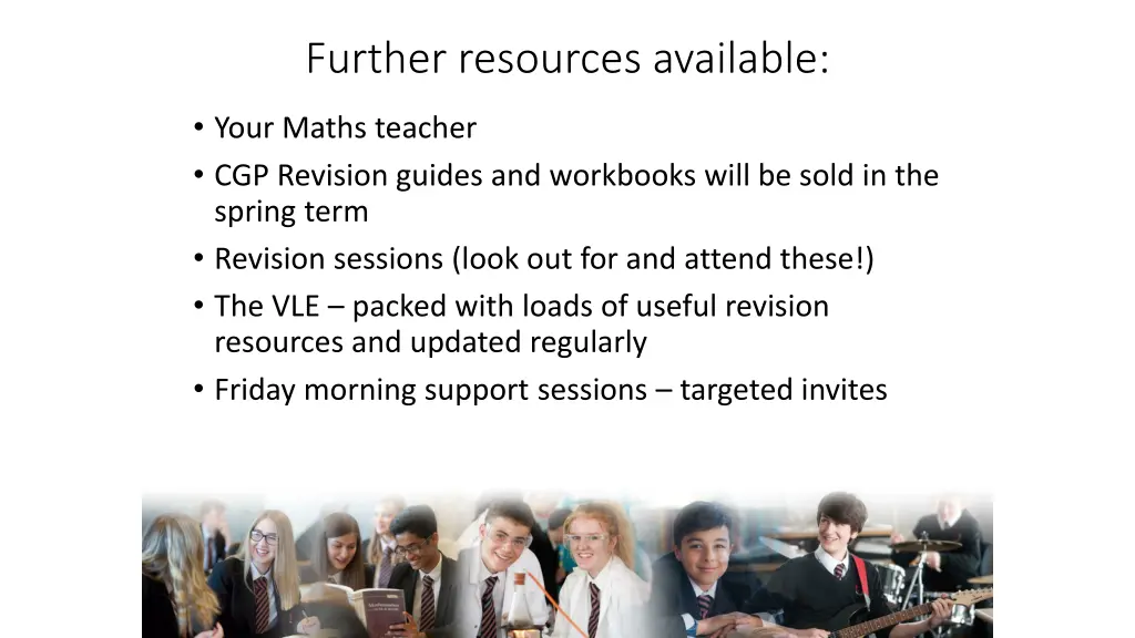 further resources available