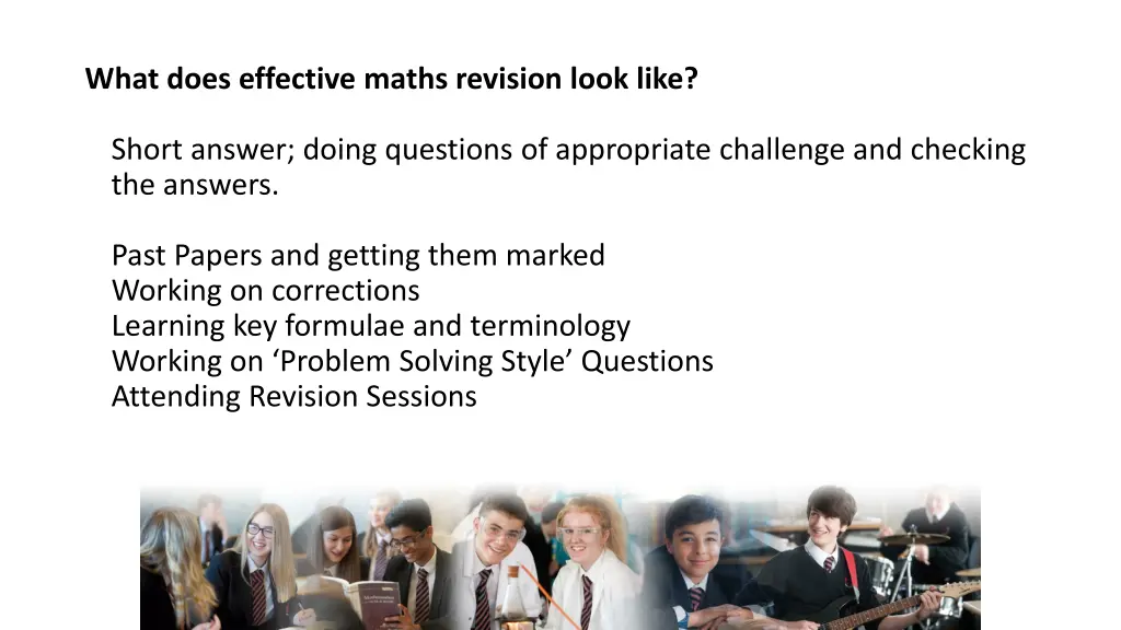 what does effective maths revision look like
