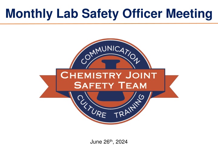 monthly lab safety officer meeting