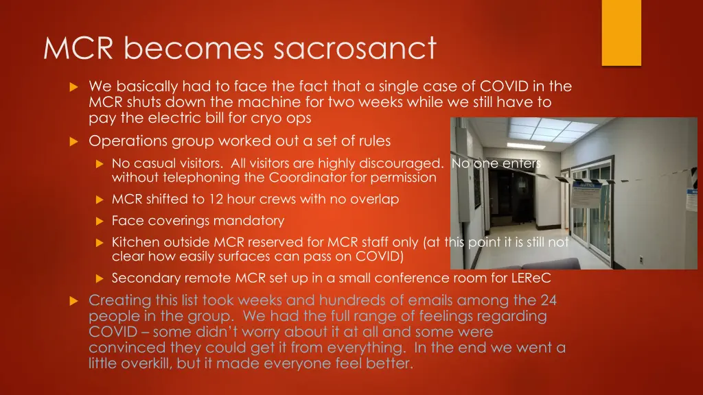 mcr becomes sacrosanct