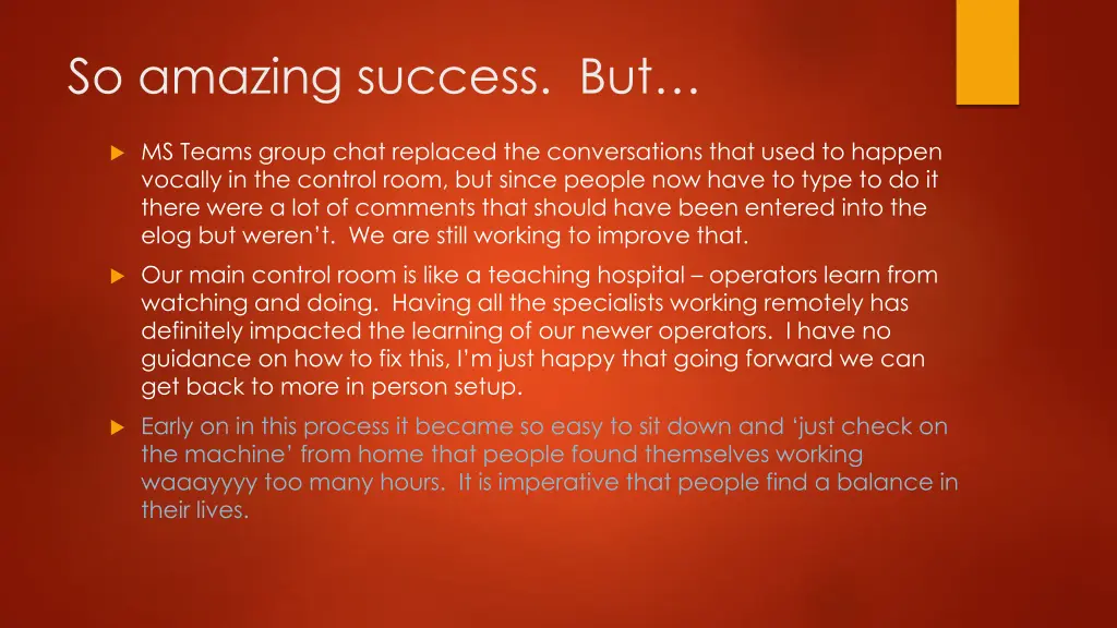 so amazing success but
