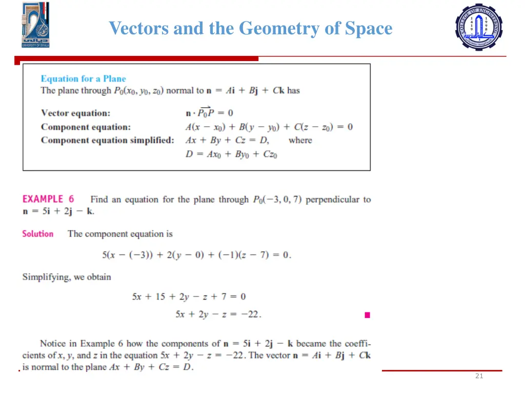 vectors and the geometry of space 19