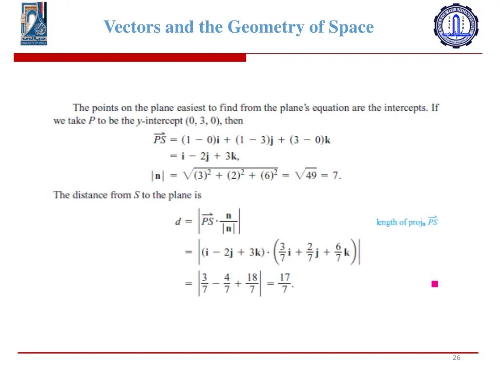 vectors and the geometry of space 24