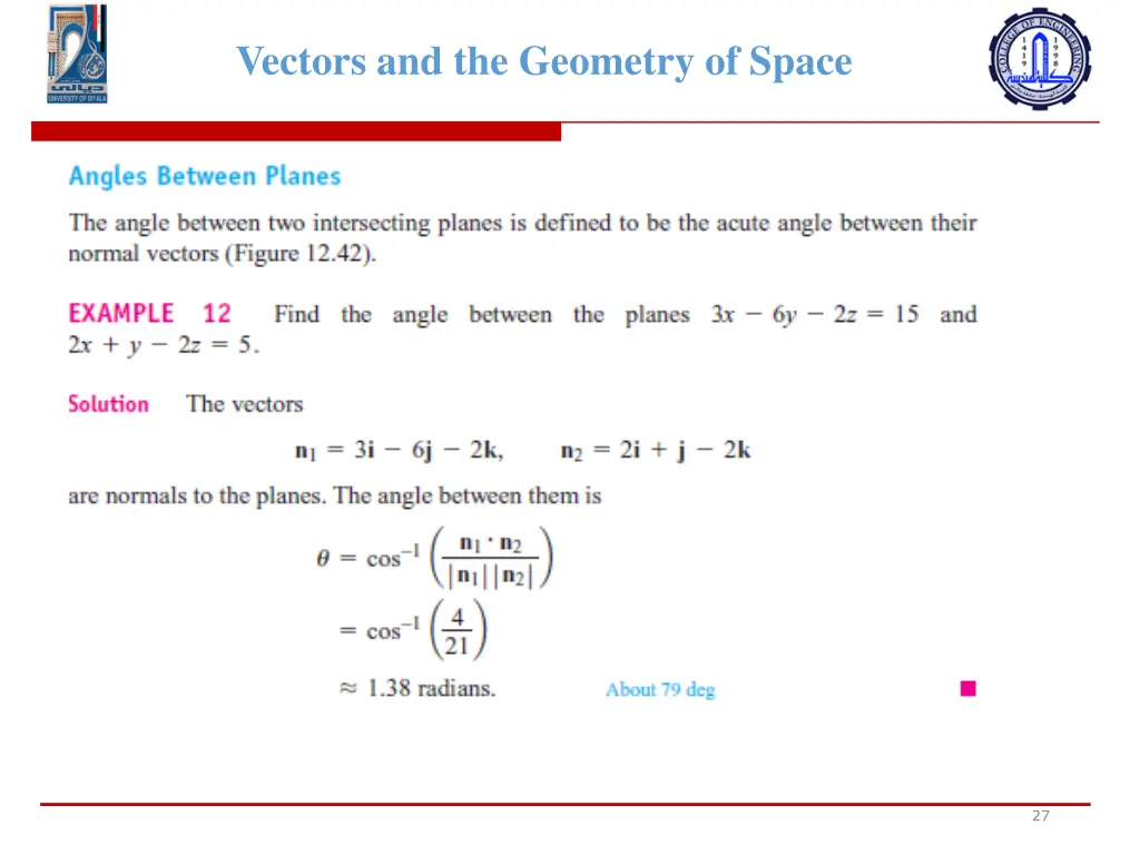 vectors and the geometry of space 25