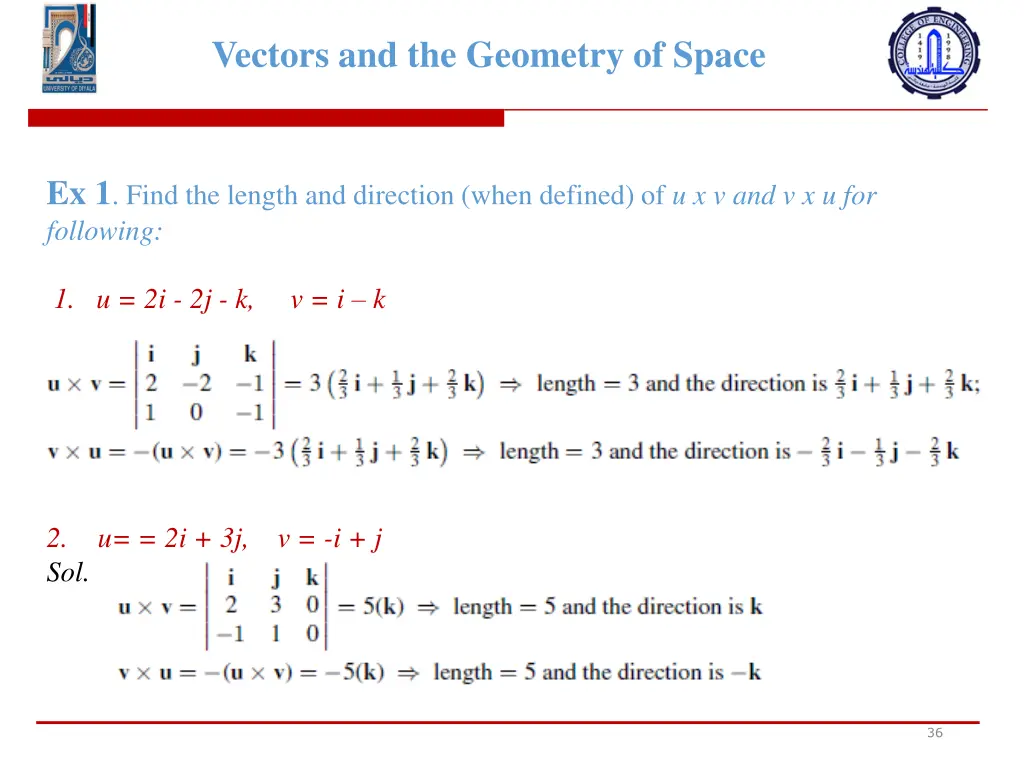 vectors and the geometry of space 34
