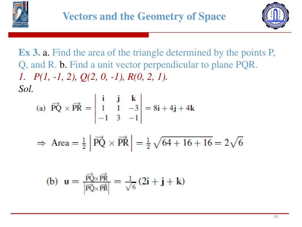 vectors and the geometry of space 37