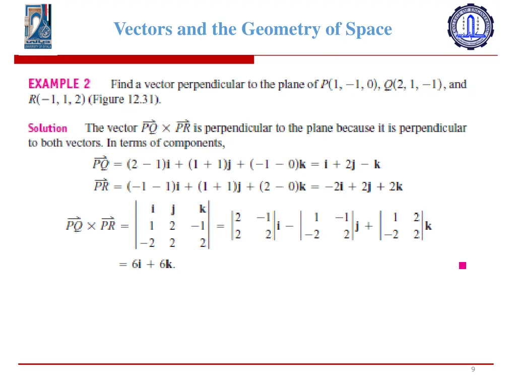 vectors and the geometry of space 7