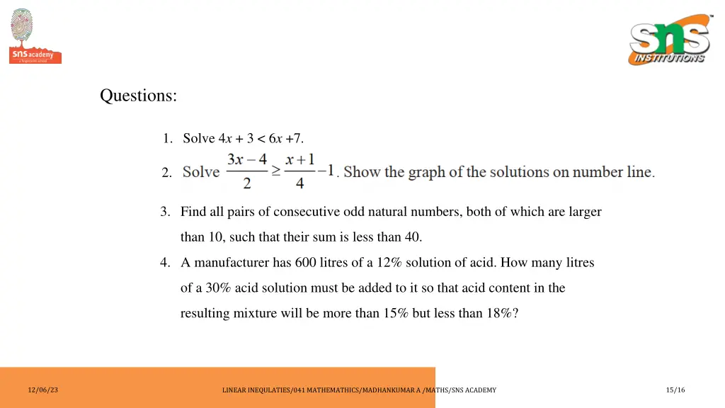 questions