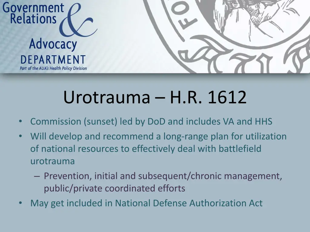 urotrauma h r 1612