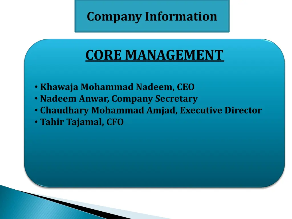 company information 1