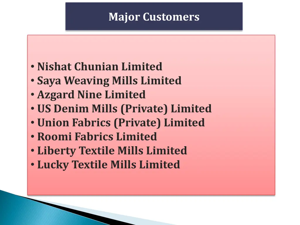 major customers