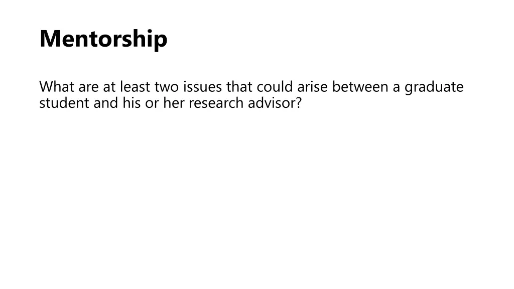 mentorship 1