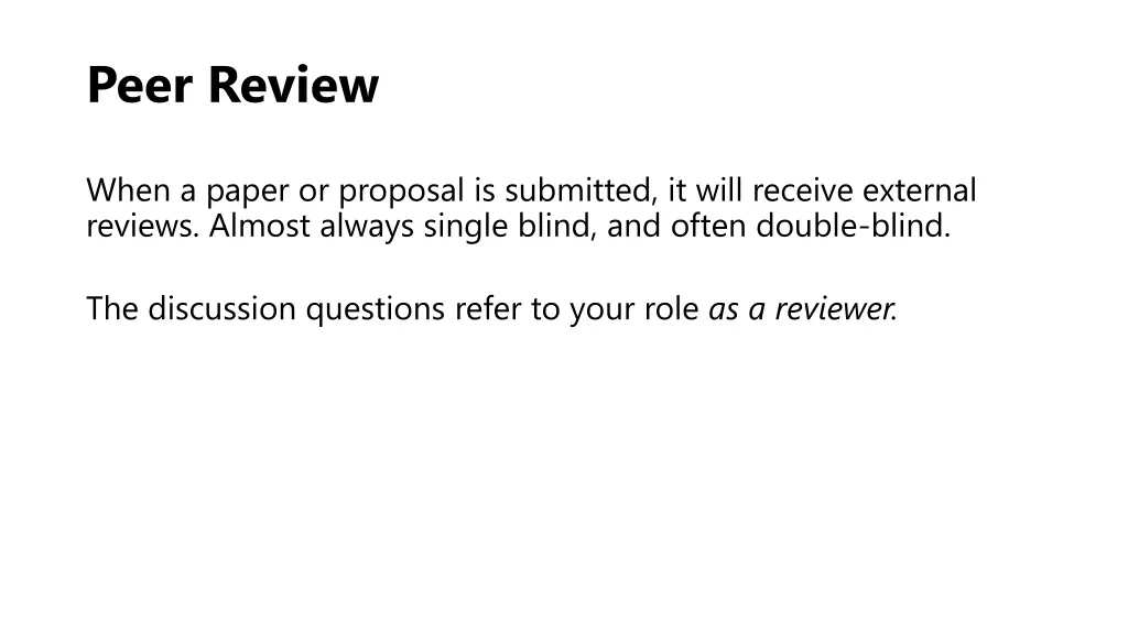 peer review