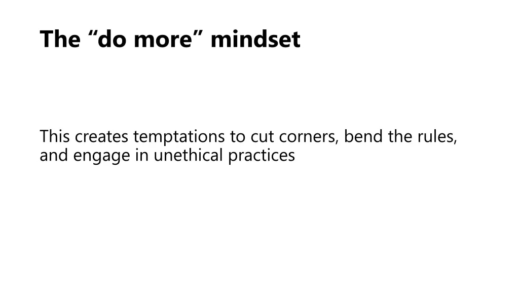 the do more mindset