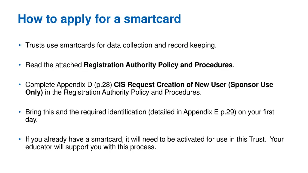 how to apply for a smartcard