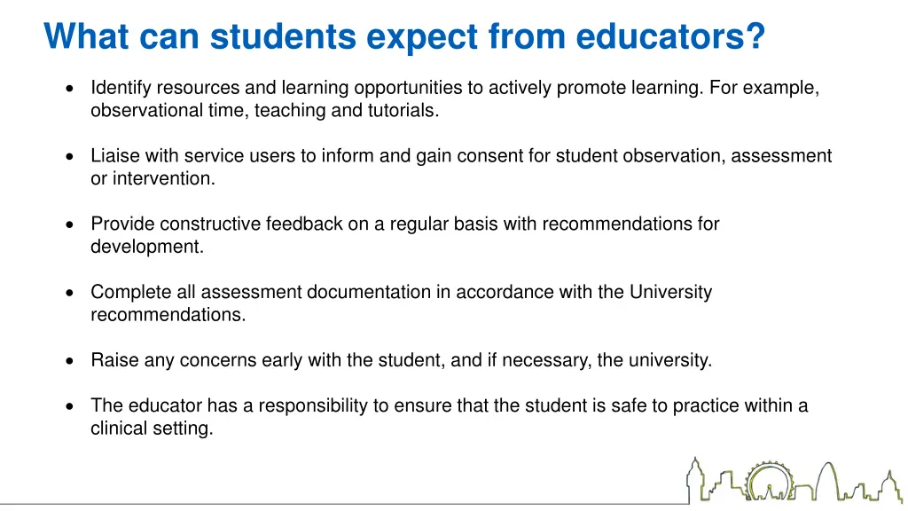 what can students expect from educators 1